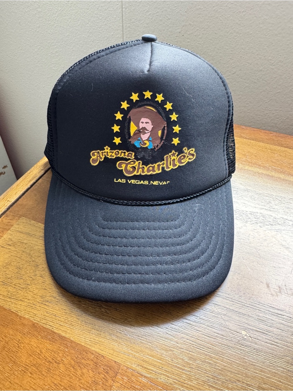 vintage 90s Arizona Charlie's Las Vegas trucker hat Black